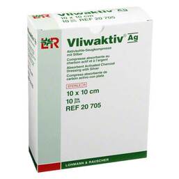 Abbildung: Vliwaktiv AG 10x10cm Aktivko 10 St, Kompressen PZN 04862833