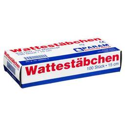 Abbildung: Wattestab mit Wattekopf 15cm 100 St PZN 04866558