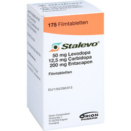 Abbildung: Stalevo 50 mg / 12,5 mg / 200 mg Filmtabletten 175 St, Filmtabletten PZN 04866920