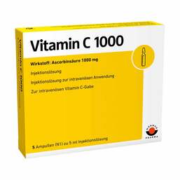 Abbildung: Vitamin C 1000 Ampullen Ampullen, 5X5 ml PZN 04870637