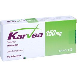 Abbildung: Karvea 150 mg Tabletten 98 St, Tabletten PZN 04879271