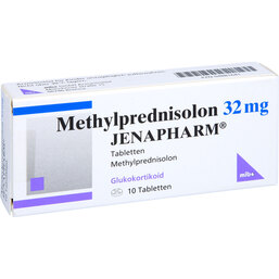Abbildung: Methylprednisolon 32 mg Jenapharm Tabletten 10 St, Tabletten PZN 04881641