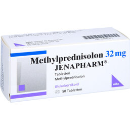Abbildung: Methylprednisolon 32 mg Jenapharm Tabletten 50 St, Tabletten PZN 04887827