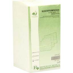 Abbildung: Vliesstoff-Kompressen 5x5 cm unsteril 4fach 100 St, Kompressen PZN 04892811