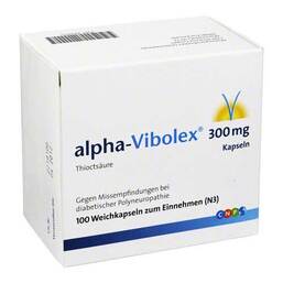 Abbildung: Alpha Vibolex 300 mg Weichkapseln Weichkapseln, 100 St PZN 04894655