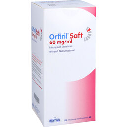 Abbildung: Orfiril Saft 250 ml, Lösung zum Einnehmen PZN 04897228