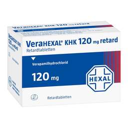 Abbildung: Verahexal Khk 120 mg retard Tabletten 50 St, Retard-Tabletten PZN 04897547