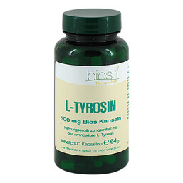 Abbildung: L-Tyrosin 500 mg Bios Kapseln 100 St, Kapseln PZN 04898475