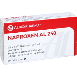 Abbildung: Naproxen AL 250 Tabletten 20 St, Tabletten PZN 04900321
