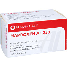 Abbildung: Naproxen AL 250 Tabletten 100 St, Tabletten PZN 04900344
