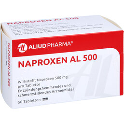 Abbildung: Naproxen AL 500 Tabletten 50 St, Tabletten PZN 04900367