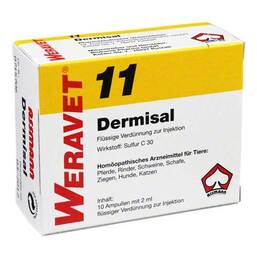Abbildung: Dermisal 11 vet. Ampullen Ampullen, 10X2 ml PZN 04902484