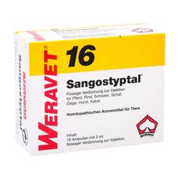 Abbildung: Sangostyptal 16 vet. Ampullen Ampullen, 10X2 ml PZN 04902573