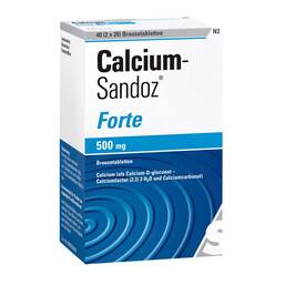Abbildung: Calcium Sandoz forte Brausetabletten Brausetabletten, 2X20 St PZN 04906200