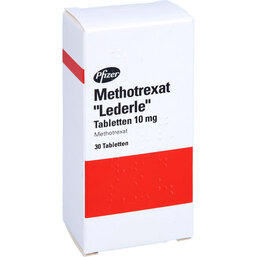Abbildung: Methotrexat Lederle 10 mg Tabletten 30 St, Tabletten PZN 04907932