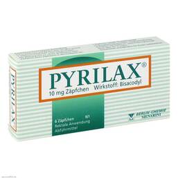 Abbildung: Pyrilax Suppositorien 10 mg Suppositorien, 6 St PZN 04908340