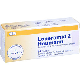 Abbildung: Loperamid 2 Heumann Tabletten 10 St, Tabletten PZN 04916569
