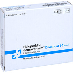 Abbildung: Haloperidol neuraxp. Decanoat 50mg / ml Injektionslösung 5X1 ml, Injektionslösung PZN 04917391