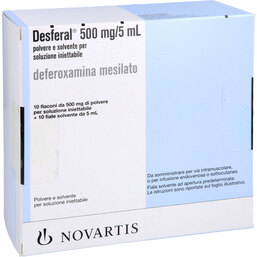 Abbildung: Desferal 0,5 g Trockensubstanz 10 St, Trockensubstanz mit Lösun PZN 04920915