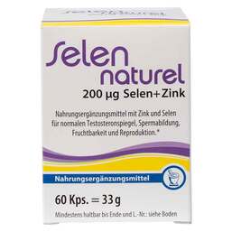Abbildung: Selennaturel 200 µg + Zink Kapseln Kapseln, 60 St PZN 04922340