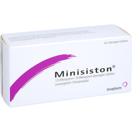 Abbildung: Minisiston überzogene Tabletten 6X21 St, Überzogene Tabletten PZN 04923486