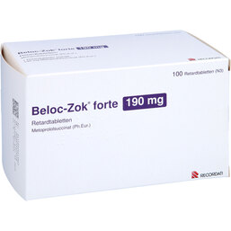 Abbildung: Beloc Zok forte 190 mg Retardtabletten 100 St, Retard-Tabletten PZN 04925396