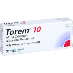 Abbildung: Torem 10 Tabletten 30 St, Tabletten PZN 04927099