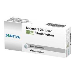 Abbildung: Sildenafil Zentiva 50 mg Filmtabletten 4 St, Filmtabletten PZN 04932692