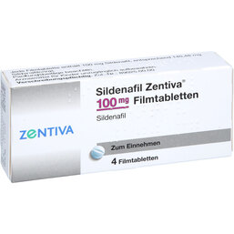 Abbildung: Sildenafil Zentiva 100 mg Filmtabletten 4 St, Filmtabletten PZN 04932717