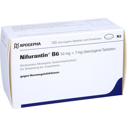 Abbildung: Nifurantin B 6 überzogene Tabletten 100 St, Überzogene Tabletten PZN 04933349