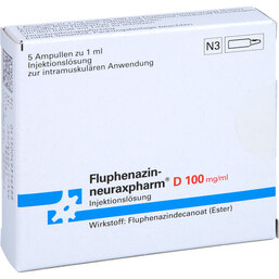 Abbildung: Fluphenazin neuraxpharm D 100 Injektionslösung 5X1 ml, Injektionslösung zur intramuskulären Anwendung PZN 04935638