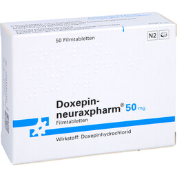 Abbildung: Doxepin neuraxpharm 50 mg Filmtabletten 50 St, Filmtabletten PZN 04935673