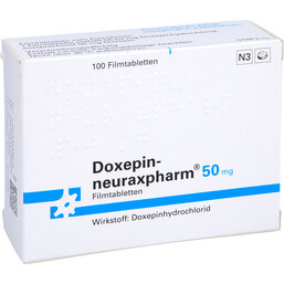 Abbildung: Doxepin neuraxpharm 50 mg Filmtabletten 100 St, Filmtabletten PZN 04935696