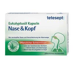Abbildung: Tetesept Eukalyptusöl Kapseln Nase & Kopf Weichkapseln, 20 St PZN 04944838