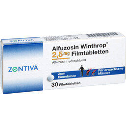Abbildung: Alfuzosin Winthrop 2,5 mg Filmtabletten 30 St, Filmtabletten PZN 04944927