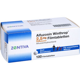 Abbildung: Alfuzosin Winthrop 2,5 mg Filmtabletten 100 St, Filmtabletten PZN 04944956