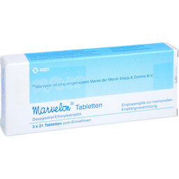 Abbildung: Marvelon Tabletten 3X21 St, Tabletten PZN 04947245