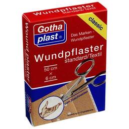 Abbildung: Gothaplast Wundpflaster standard 6x50 cm geschnitten Pflaster, 1 St PZN 04951287