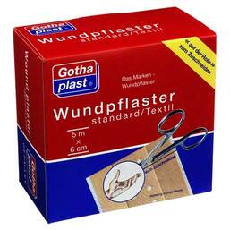 Abbildung: Gothaplast Wundpflaster standard 6 cm x 5 m Rolle Pflaster, 1 St PZN 04951330