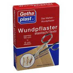 Abbildung: Gothaplast Wundpflaster elast 6x50 cm geschnitten Pflaster, 1 St PZN 04951382
