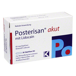 Abbildung: Posterisan Akut Zäpfchen Suppositorien, 20 St PZN 04957901