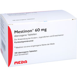 Abbildung: Mestinon 60 mg überzogene Tabletten 100 St, Überzogene Tabletten PZN 04958846