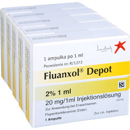 Abbildung: Fluanxol Depot 2% Ampullen 5X1 ml, Injektionslösung PZN 04959567