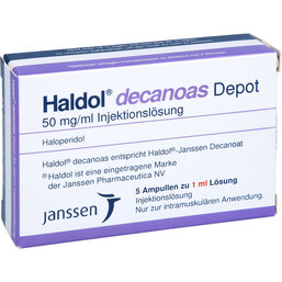 Abbildung: Haldol decanoas Ampullen 5X1 ml, Injektionslösung PZN 04959857