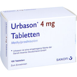 Abbildung: Urbason 4 mg Tabletten 100 St, Tabletten PZN 04966490