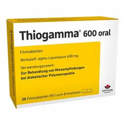 Abbildung: Thiogamma 600 oral Filmtabletten Filmtabletten, 30 St PZN 04972007