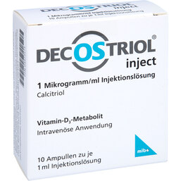 Abbildung: Decostriol inject 1 µg / ml Injektionslösung Ampulle 10X1 ml, Ampullen PZN 04973573
