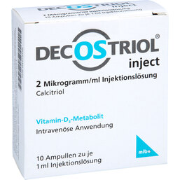 Abbildung: Decostriol inject 2 µg / ml Injektionslösung Ampulle 10X1 ml, Ampullen PZN 04973596