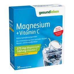 Abbildung: Gesund Leben Magnesium + Vitamin C Brausetabletten Brausetabletten, 3X10 St PZN 04984789