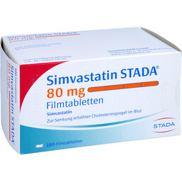 Abbildung: Simvastatin STADA 80 mg Filmtabletten 100 St, Filmtabletten PZN 04984849